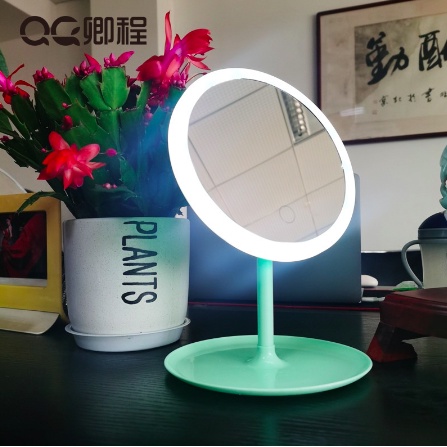 GƯƠNG TRANG ĐIỂM ĐỂ BÀN CÓ ĐÈN LED CẢM ỨNG CAO CẤP KHÔNG CẦN PIN-3 CHẾ ĐỘ ÁNH SÁNG