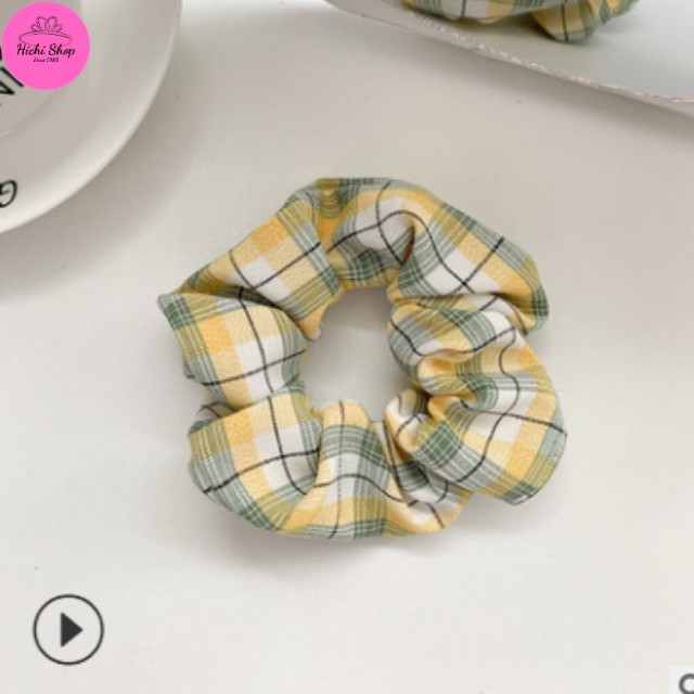 [Mẫu Mới Nhất] Dây Buộc Tóc Crunchies, Cột Tóc Vải Hàn Quốc Phong Cách Trẻ Trung, Tươi Mới Nhiều Hoạ Tiết Dễ Thương
