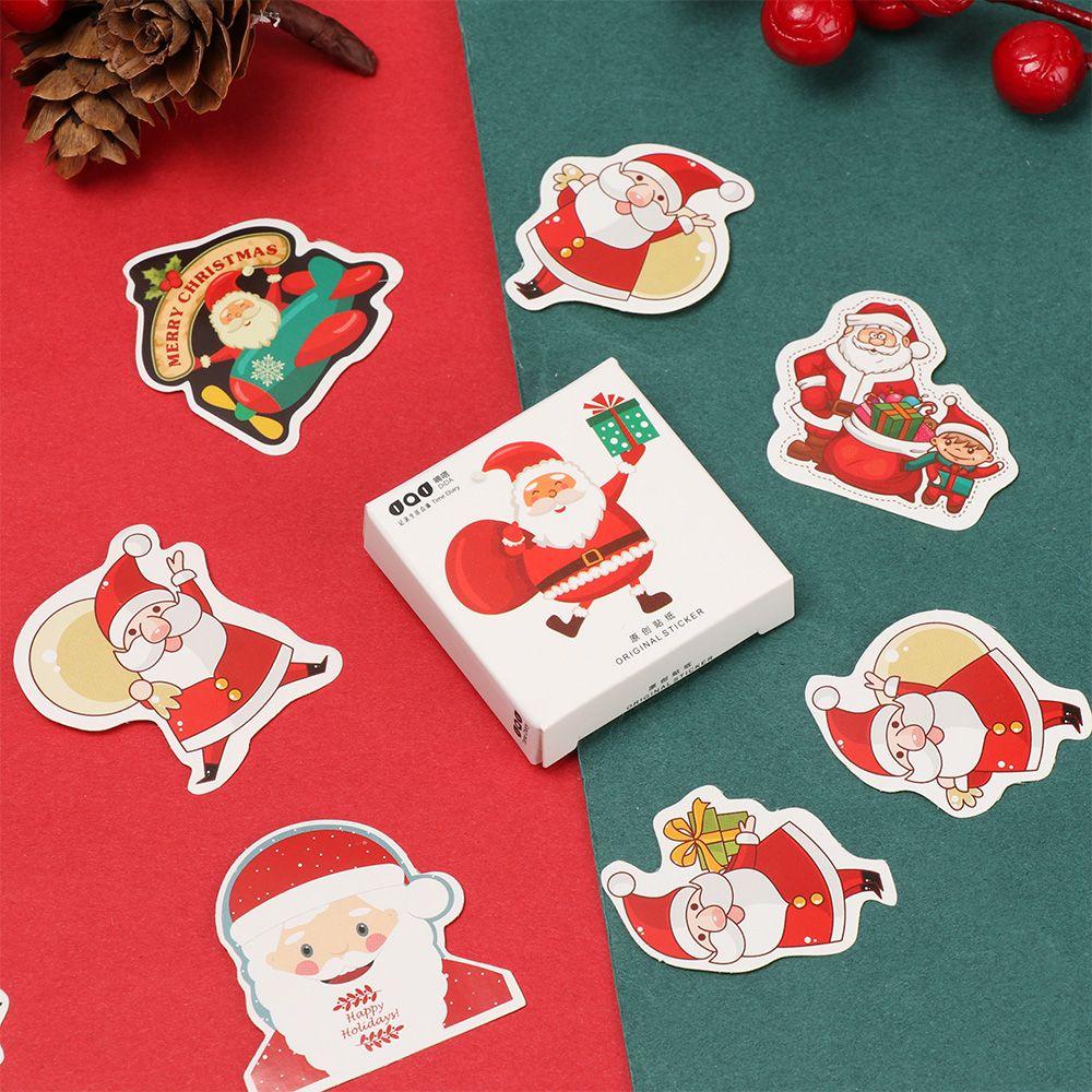 CHOOKEY Bộ 48 Hình Dán Trang Trí Nhật Ký Chủ Đề Giáng Sinh