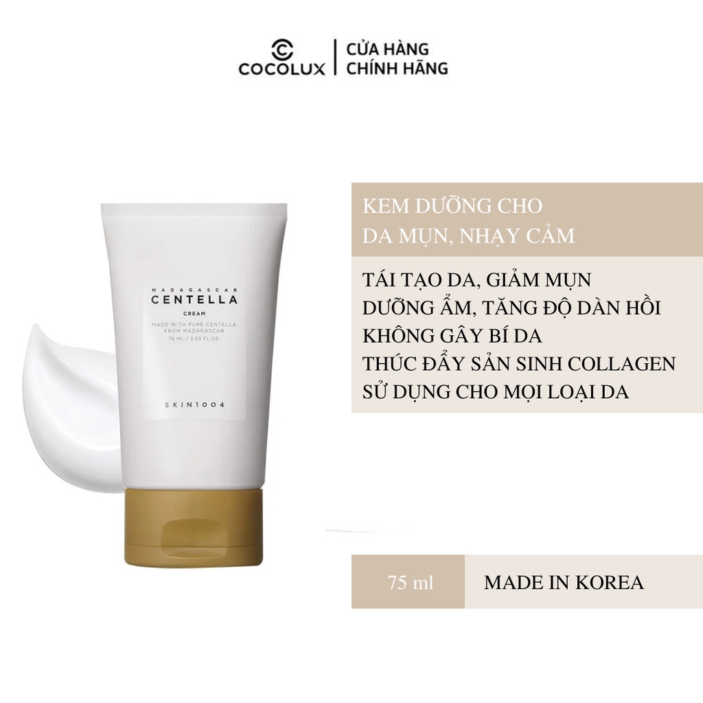 Kem Dưỡng Cho Da Mụn, Da Nhạy Cảm Skin1004 75ml