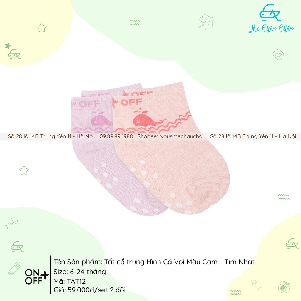 MCC Tất Trẻ Em ON-OFF Dành Cho Bé Từ 6 Tháng Đến 24 Tháng 100% Cotton