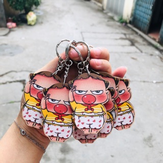Combo 10 móc khoá gỗ Gỗ Quỳnh Aka phiên bản siêu đáng yêu