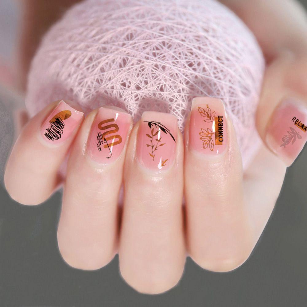 Miếng Dán Trang Trí Móng Tay Họa Tiết Hình Học Holographic