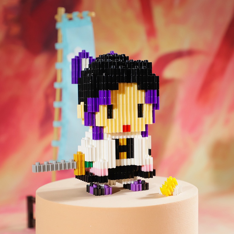 Đồ chơi lắp ráp BP MART mô hình nhân vật hoạt hình Demon Slayer Kamado Tanjirou Nezuko Inosuke Mini tự lắp thủ công DIY