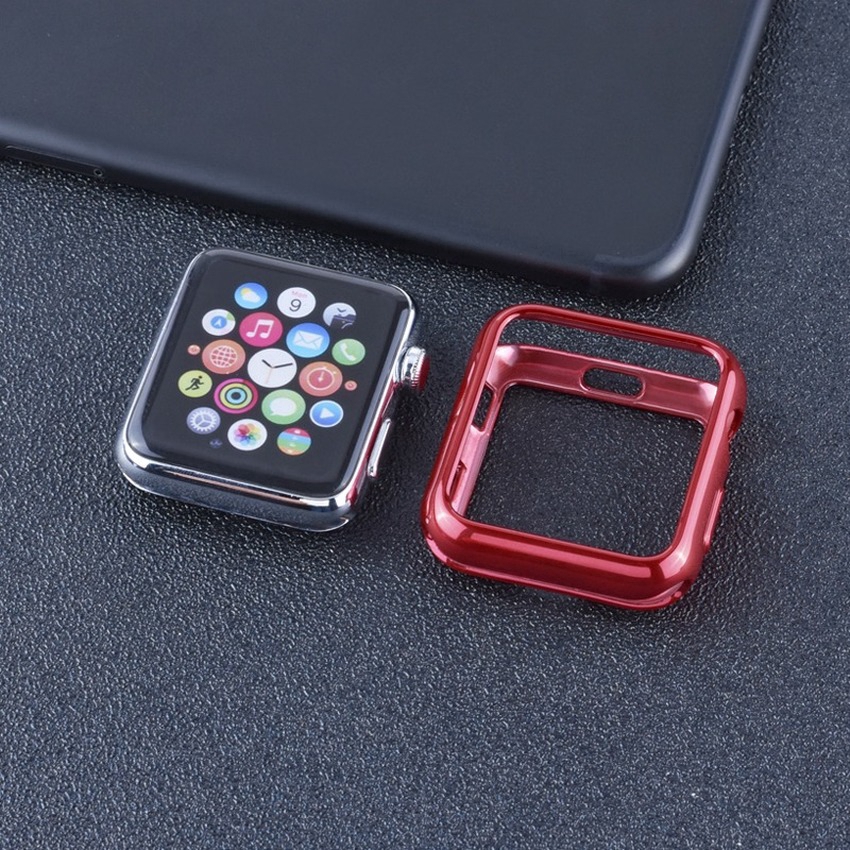 Ốp Bảo Vệ Mặt Đồng Hồ Apple Watch Series 6 SE 5 4 3 2 1 38mm 42mm 40mm 44mm Chất Lượng Cao