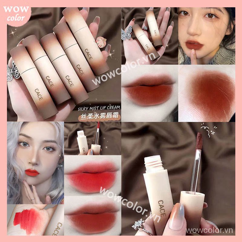 Son kem mịn CACE lâu trôi màu đỏ tông lì