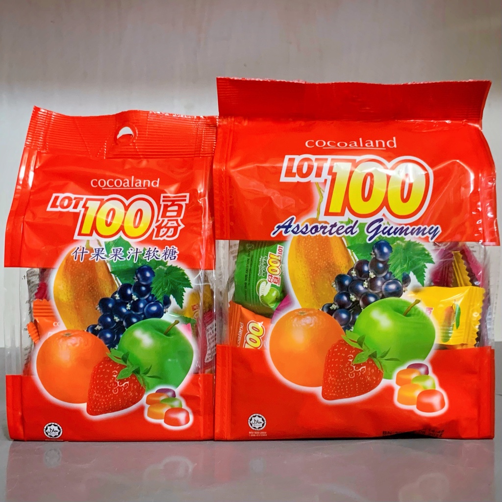 Kẹo Dẻo Trái Cây Lot 100 Malaysia Gói 150g/ 320g
