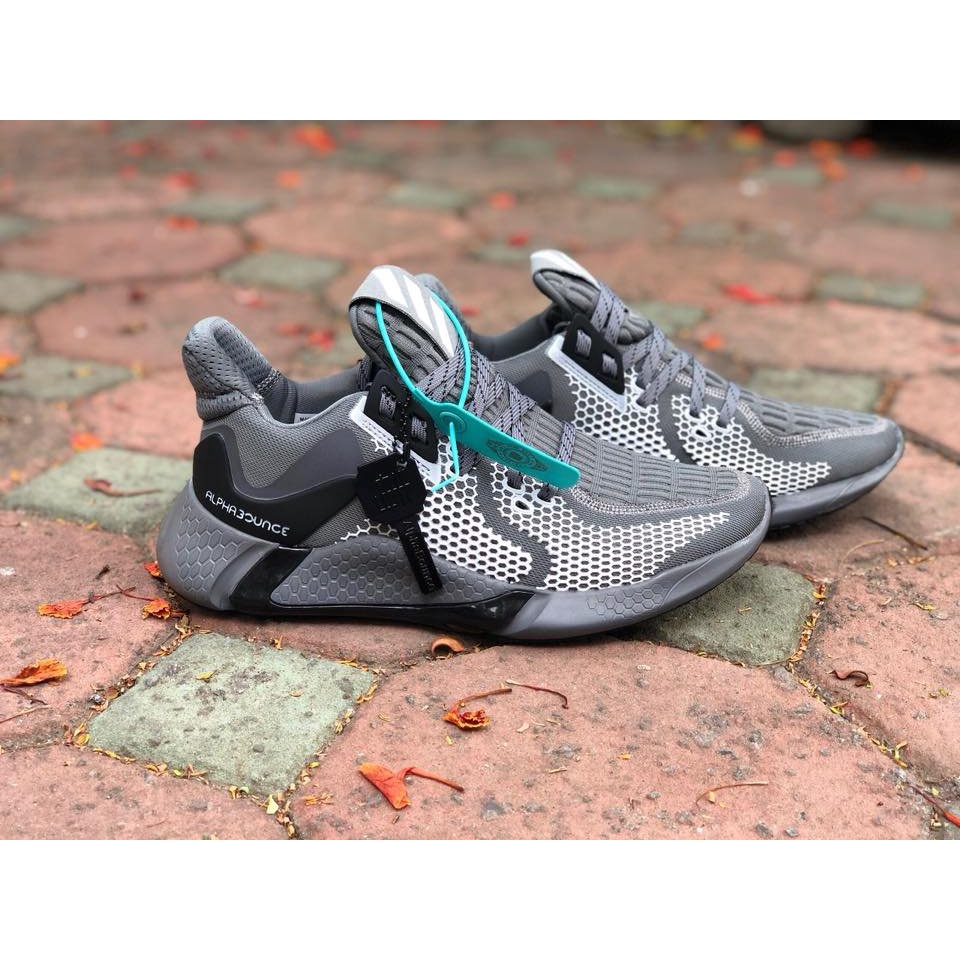 Giày Nam Adidas Alphabounce instinct 2020 Full box - Xám Full