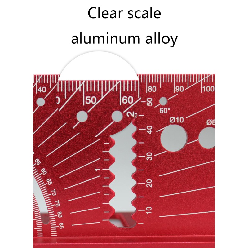 Thước Đo Lỗ Khoan Chế Biến Gỗ Bằng Hợp Kim Nhôm 3-10mm le 0°-160°