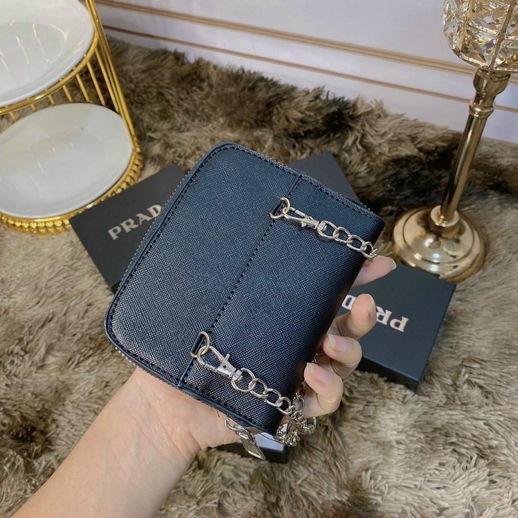 Ví nữ dáng vuông prada sang trọng nhiều ngăn chắc chắn