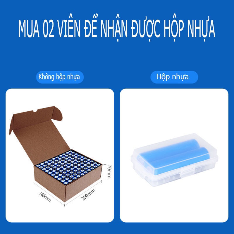 Pin sạc 18650 Lithium 1200mAh (xanh) đầu nhọn/bằng chính hãng Doublepow công suất cao