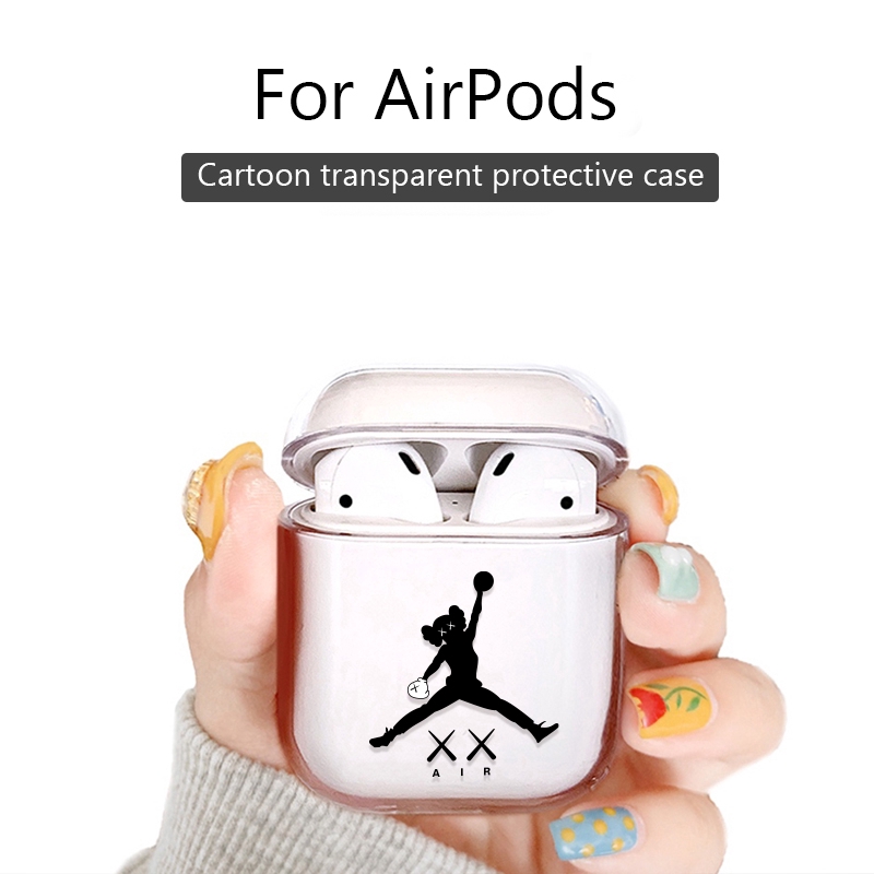 Vỏ hộp đựng bảo vệ tai nghe Airpods 2 bằng nhựa cứng trong suốt