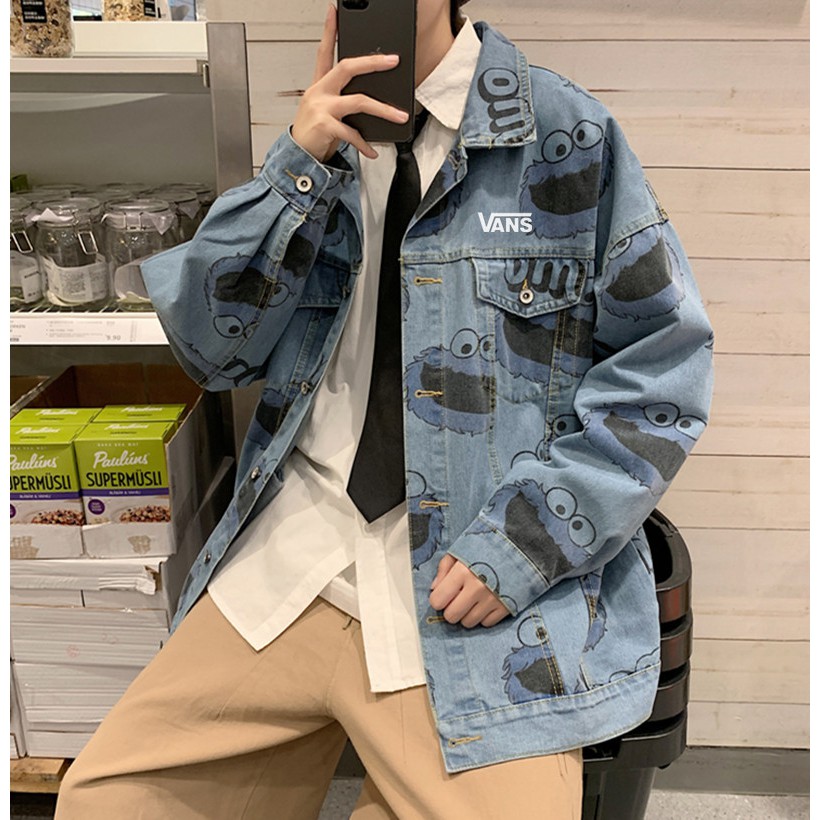 [Babe I'm Real] Áo Denim Jackets Vanss x KAWS  FW21 ( Full Tag, mac,... )