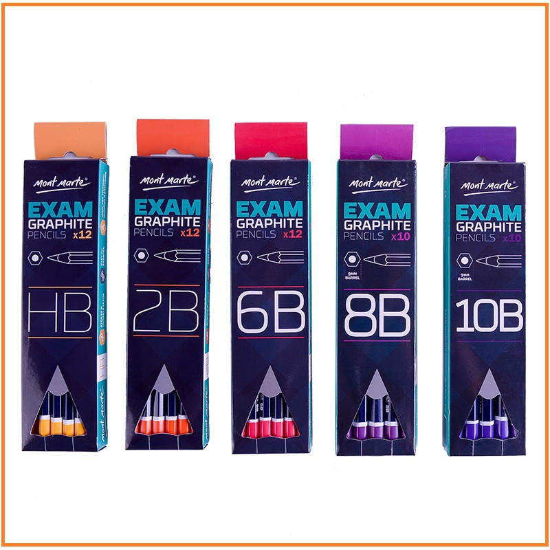 Bút chì Mont Marte, Chì phác thảo 2B 4B 6B 8B 10B