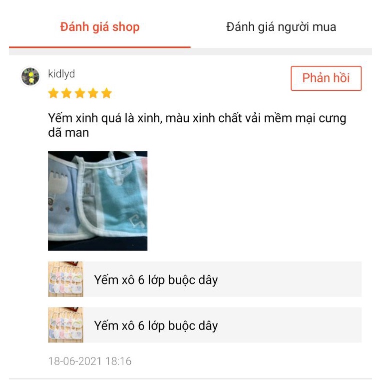 Yếm xô 6 lớp buộc dây