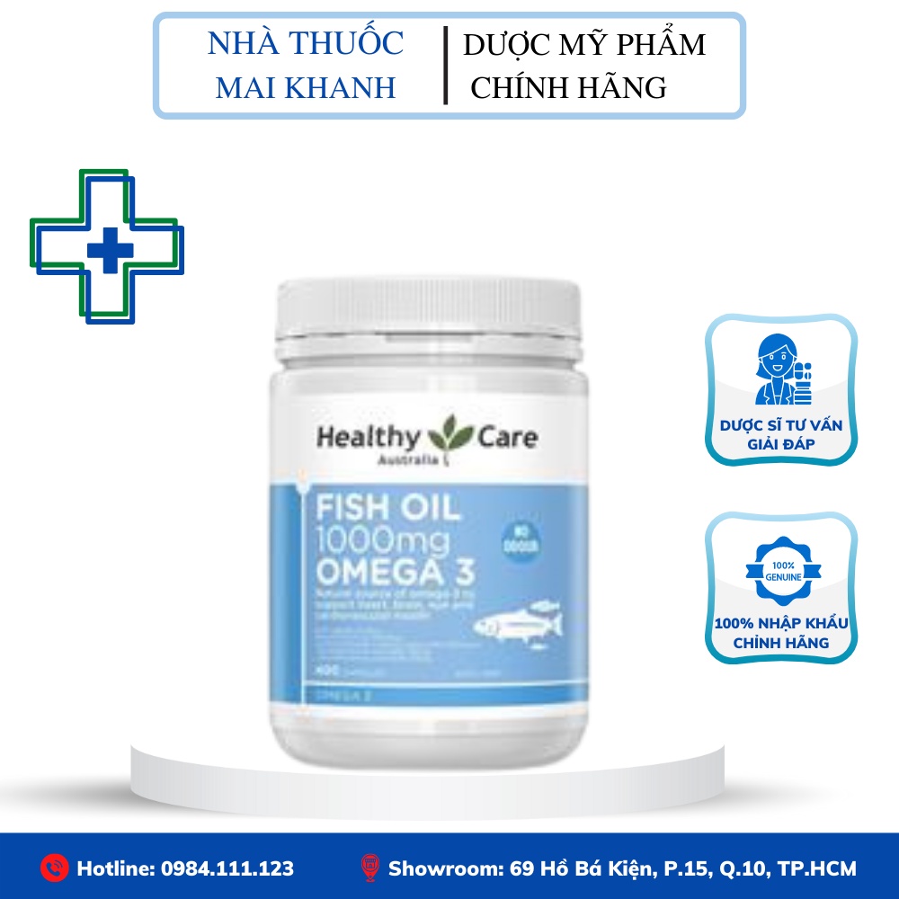 Dầu cá OMEGA 3 Healthy Care 400 viên (mẫu mới)