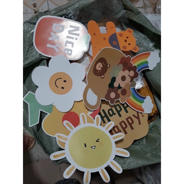 Hình Dán Trang Trí Set Bong Bóng, Sticker Dán Bóng (9 hình/set)