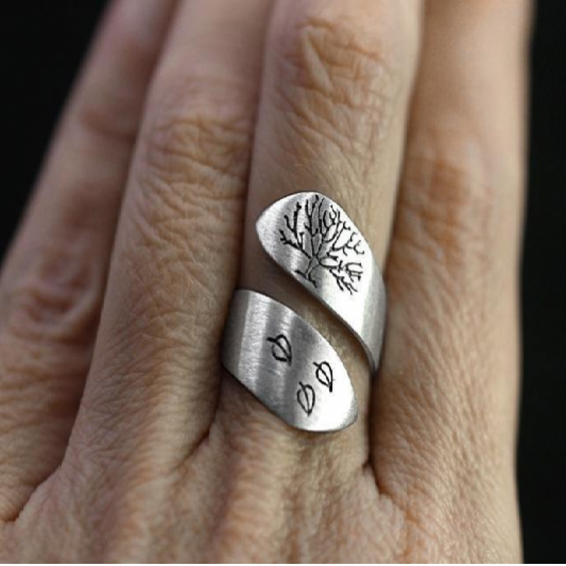 (MớI) Nhẫn HợP Kim HìNh Cây ĐộC ĐáO