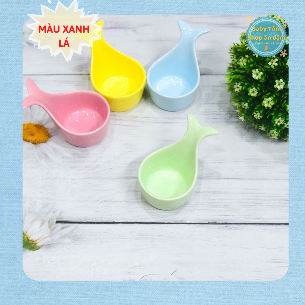 Bát ăn dặm gốm sứ hình đuôi cá 50ml NPP Baby Tôm