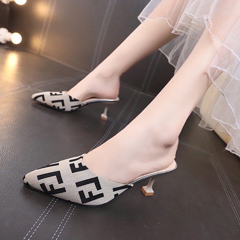 Giày Cao Gót / Sandal Cao Gót Mũi Nhọn Phong Cách Hàn Quốc Thanh Lịch Dành Cho Nữ