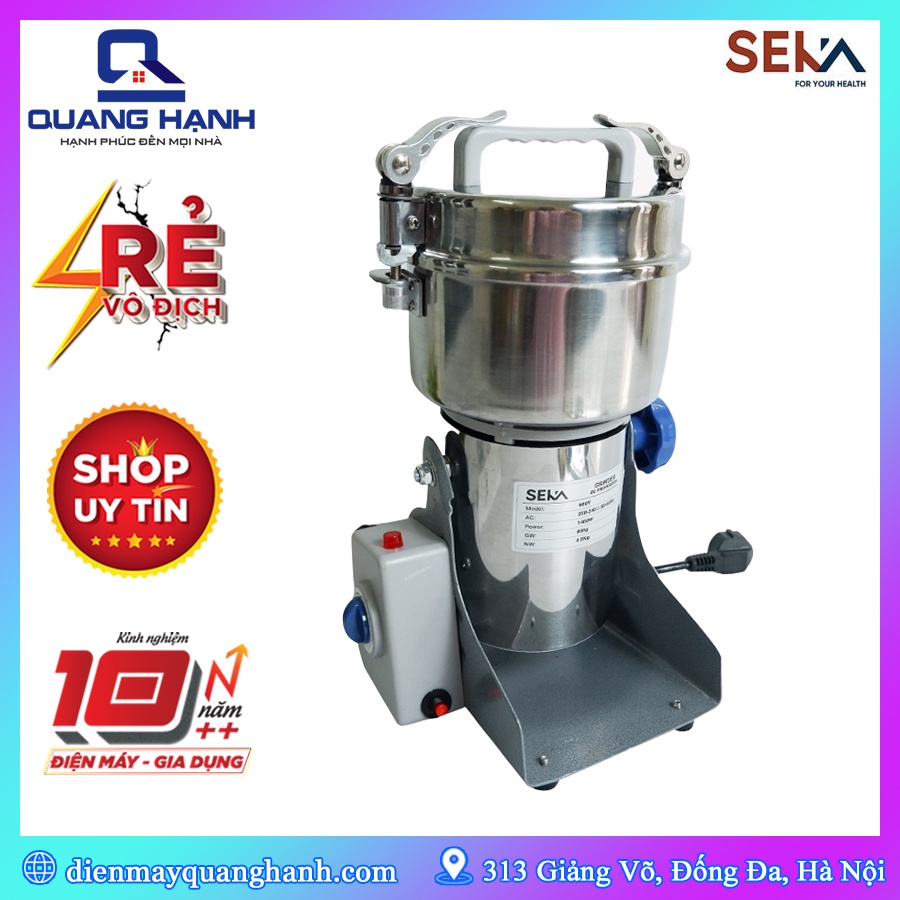 [Hàng chính hãng] Máy xay bột khô đa năng SEKA E900 chất liệu INOX 304 cỡ siêu lớn công suất 3.000W