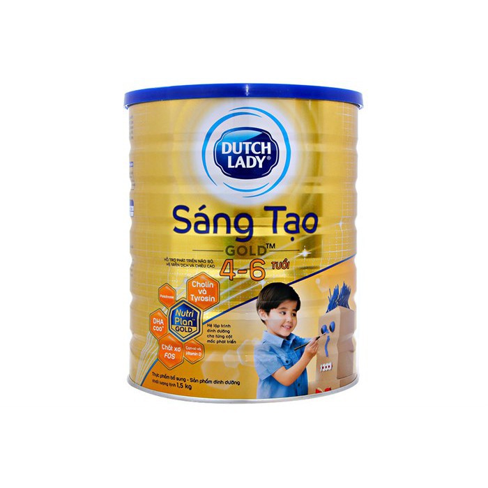 (date 9/2022 - Hà lan) Sữa dutch lady Sáng tạo gold lon 900g