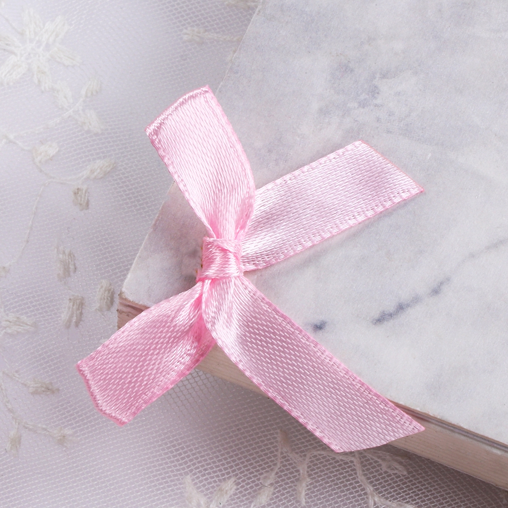 Set 100 nơ ruy băng bằng vải satin trang trí đa năng