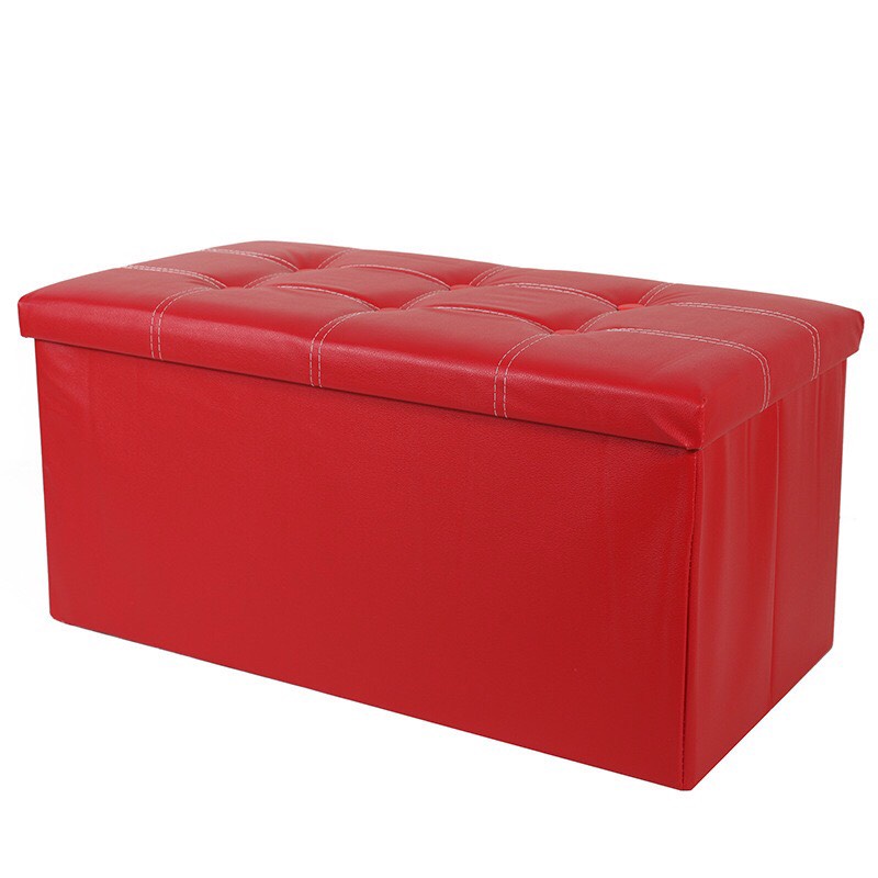 Ghế hộp đựng đồ sofa 2in1 da bấm cúc sang trọng tiện dụng