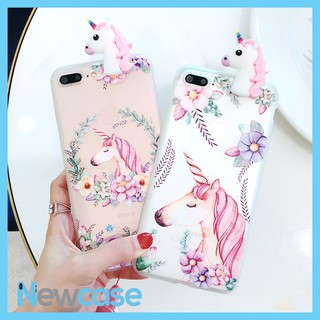Ốp lưng dẻo họa tiết 3D kỳ lân Unicorn - Iphone 6, 6plus, 7, 7plus, 8, 8plus, X