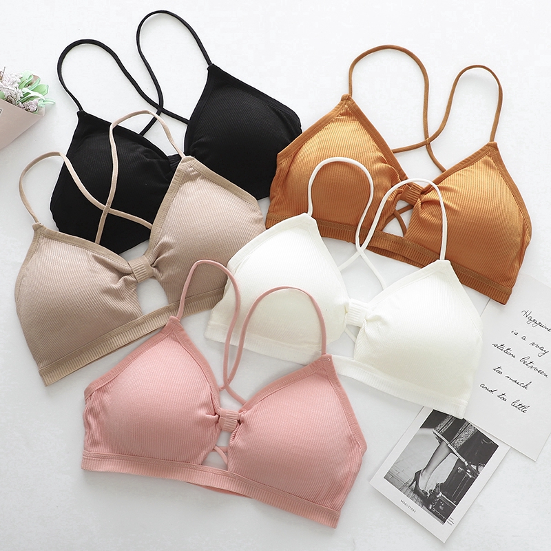 Women Sexy Backless Bra,Soft Cotton Wireless Underwear,Push Up Candy Color Corset,Sports Sling Vest | BigBuy360 - bigbuy360.vn