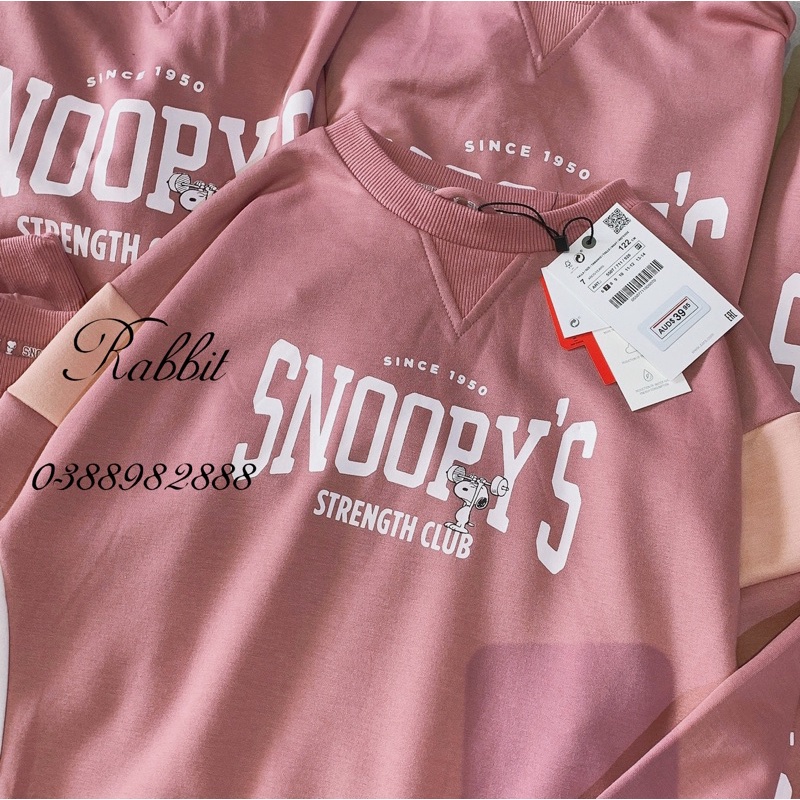 Áo nỉ hồng Snoopy