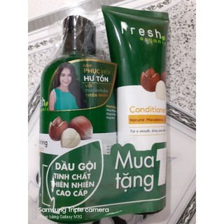 (TẶNG kèm dầu xả 65g) Dầu gội từ hạt Macca Fresh Organic 250g