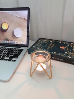 Đế đựng nến Tealight - Thủy Tinh Golden
