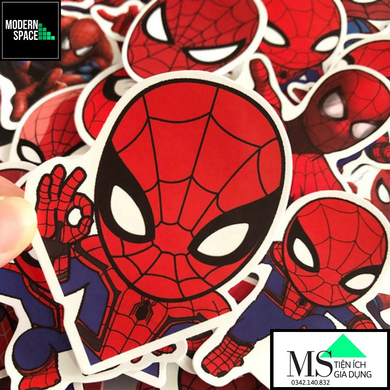 Sticker PVC Người nhện Marvel ST033-ST - 35 Hình dán Chống nước