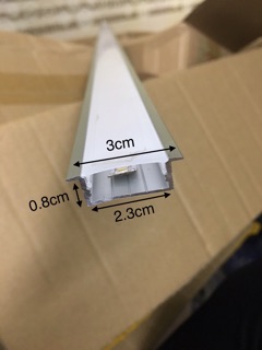 1 mét - Bộ Nhôm Định Hình Dùng Cho Led Thanh và Led Cuộn