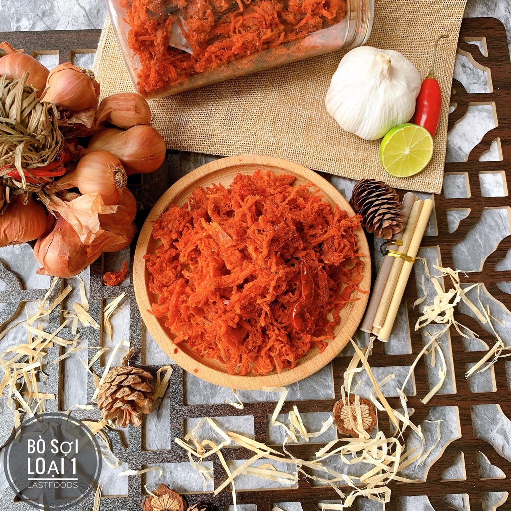 Khô bò xé sợi loại ngon 300g MămMăm đồ ăn vặt Hà Nội, vừa ngon vừa rẻ