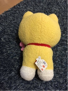 Doraemon Thỏ Hồng + Doraemon Vàng Xù Ôm Hoa