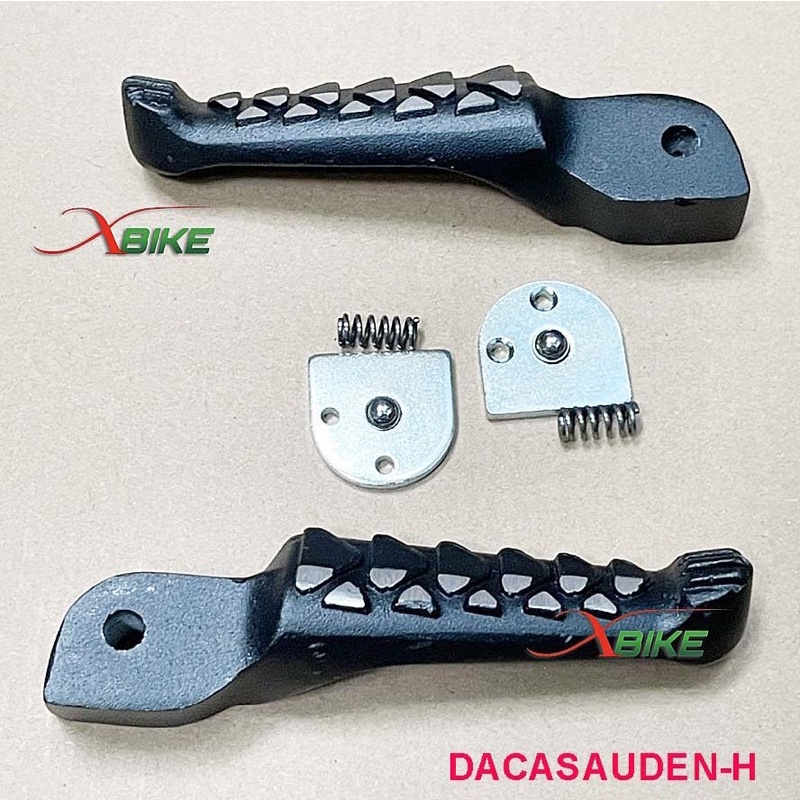 GÁC CHÂN SAU NHÔM DA CÁ SẤU ĐEN