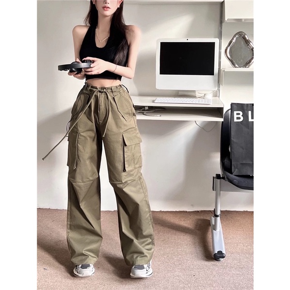 Quần ống suông chất dù Kimie Pants đường phố