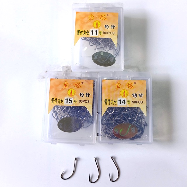 Hộp Lưỡi Câu Tháp Vàng Số 6 đến Số 18-lưỡi Câu Cacbon Chất lượng-lưỡi câu giá rẻ-lưỡi câu siêu bén
