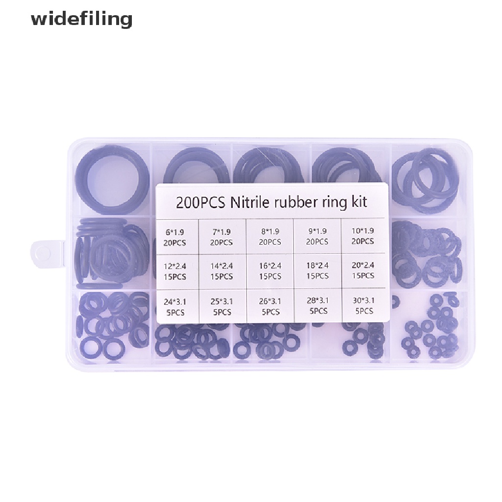 Set 200 vòng đệm chữ O bằng cao su đa dụng
