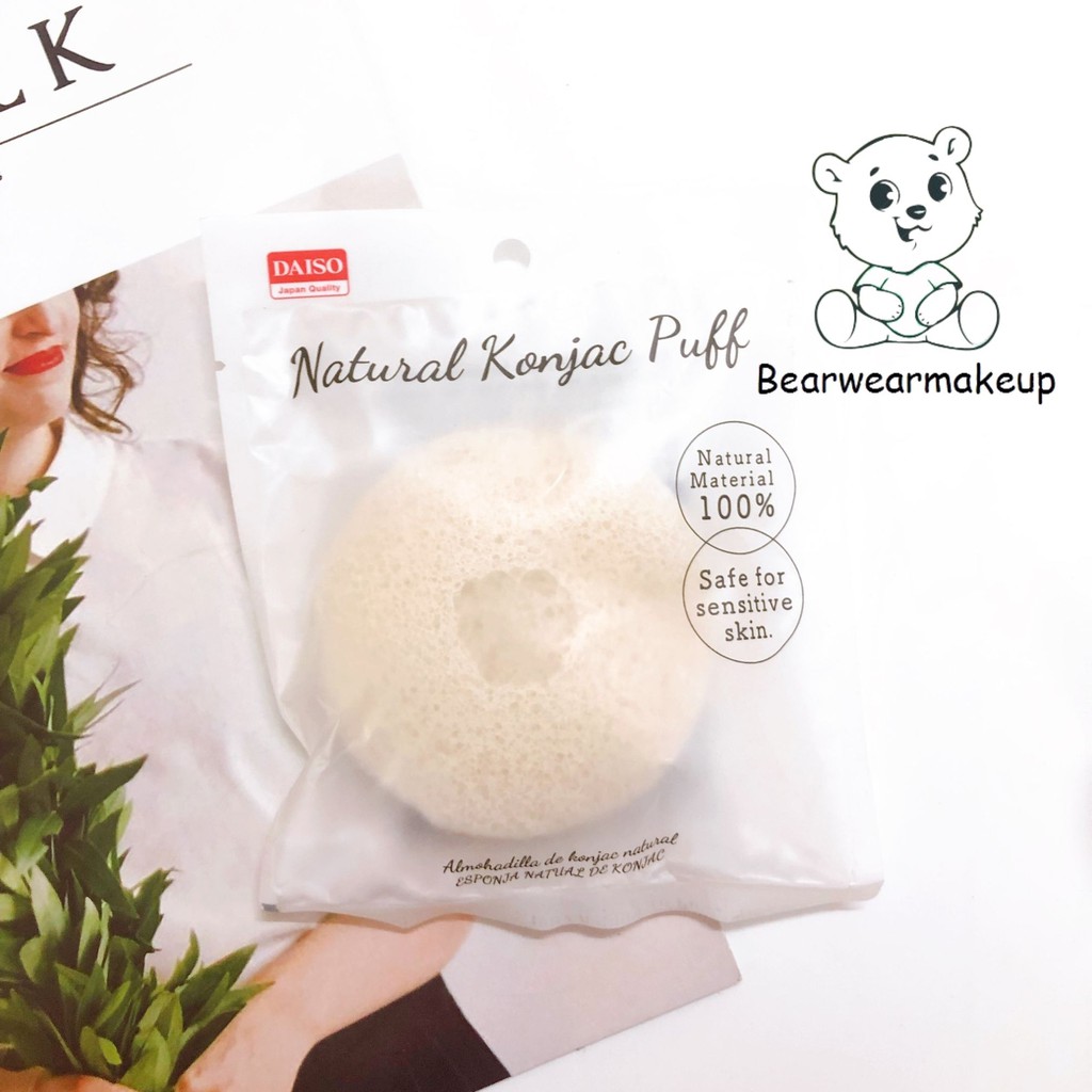 Bông rửa mặt Konjac Japan Daiso Nhật Bản | BigBuy360 - bigbuy360.vn