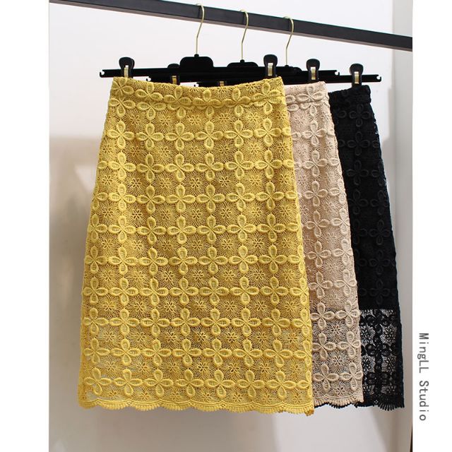 Chân váy ren hoa móc dịu dàng nữ tính rhm68 (hàng order)