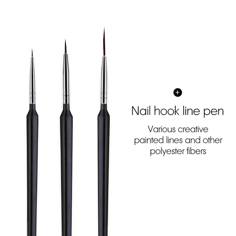 [Hàng mới về] Set 3 cọ vẽ trang trí móng tay nghệ thuật chuyên nghiệp