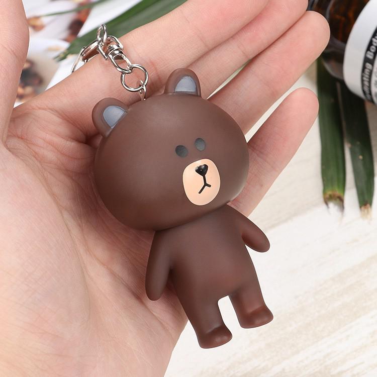 Móc khóa, móc treo balo Gấu nâu