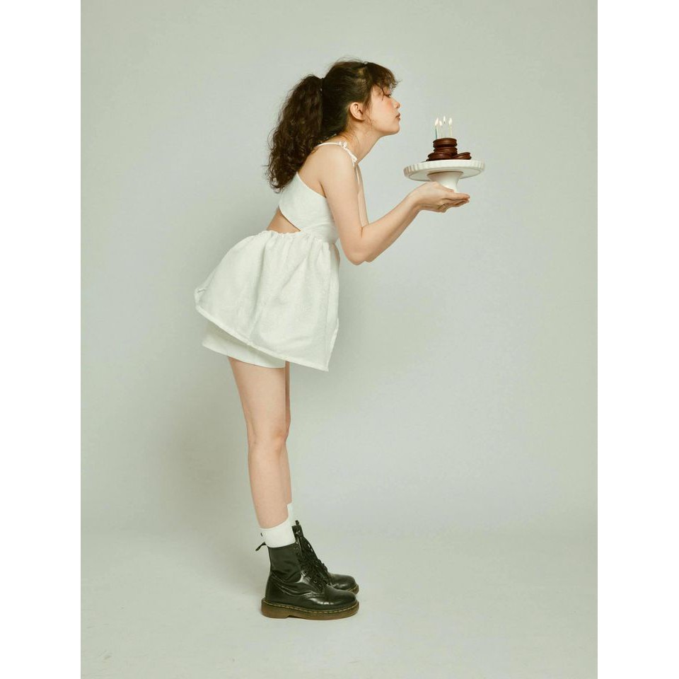 Áo 2 dây xoè BABY DOLL - vải gấm dày dặn - hàng thiết kế thương hiệu FLOY - ELENOR - Made In Vietnam | BigBuy360 - bigbuy360.vn