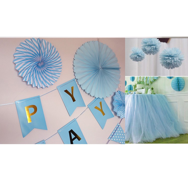 Set Quạt Giấy Trang Trí Sinh Nhật Hoặc Làm Backdrop