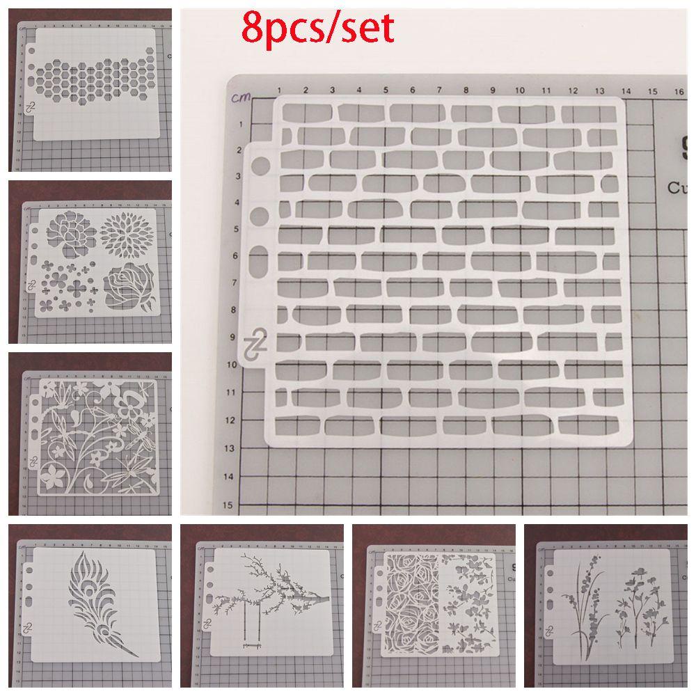 Set 8 Khuôn Dập Nổi Trang Trí Thủ Công DIY