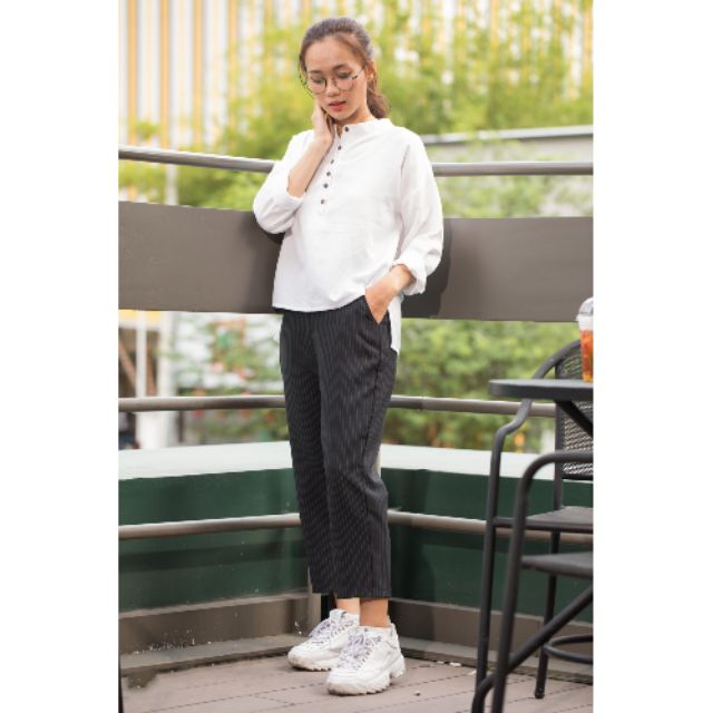 Quần baggy sọc