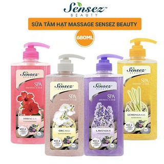 Sữa Tắm Tẩy Tế Bào Chết Hạt Massage Sensez Beauty Trắng Da Dưỡng Ẩm - 680ml
